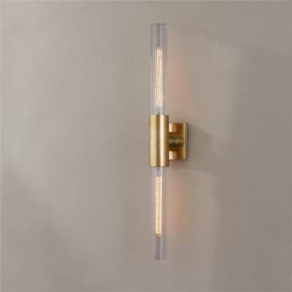Asher Aged Brass Two-Light Wall Sconce, image 2