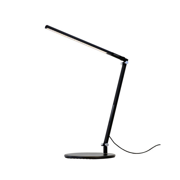 Z-Bar Metallic Black Warm Light LED Solo Mini Desk Lamp with Two-Piece Desk Clamp, image 1