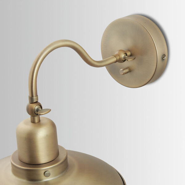 Aged Brass 10-Inch One-Light Sconce, image 3