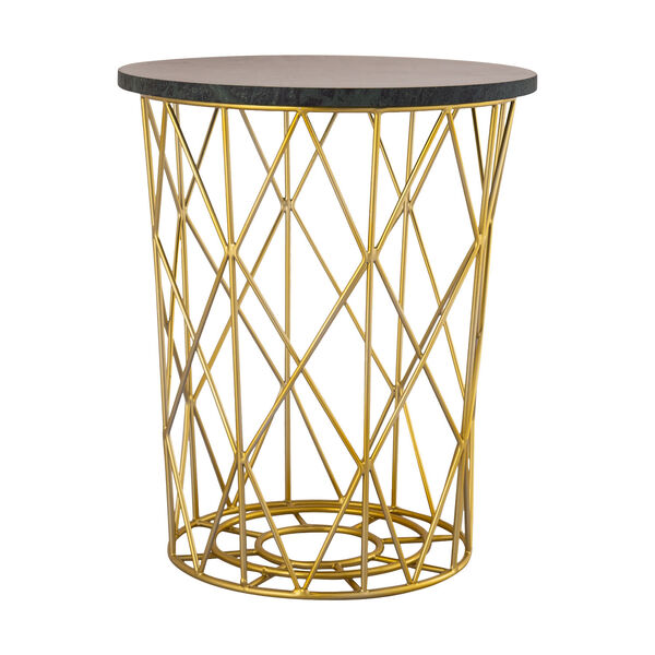 Minter Gold Drum Side Table, image 1