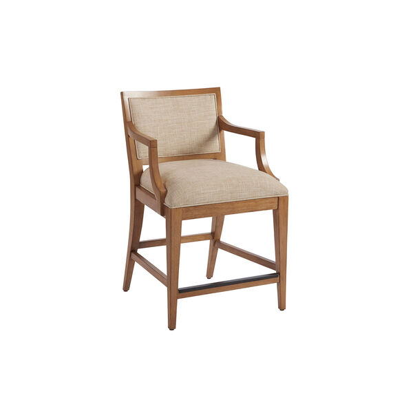Newport Beige and Brown Eastbluff Upholstered Counter Stool, image 1