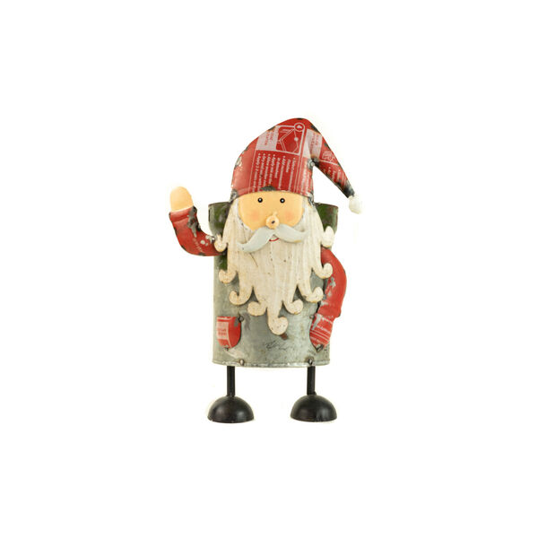 Recycled Iron Santa with Military Canister, image 1