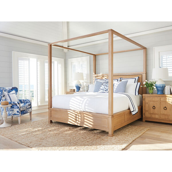 Newport Brown Shorecliff King Canopy Bed, image 3