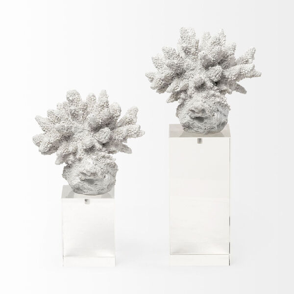 Isla White 10-Inch Replica Coastal Coral Decorative Object, image 2