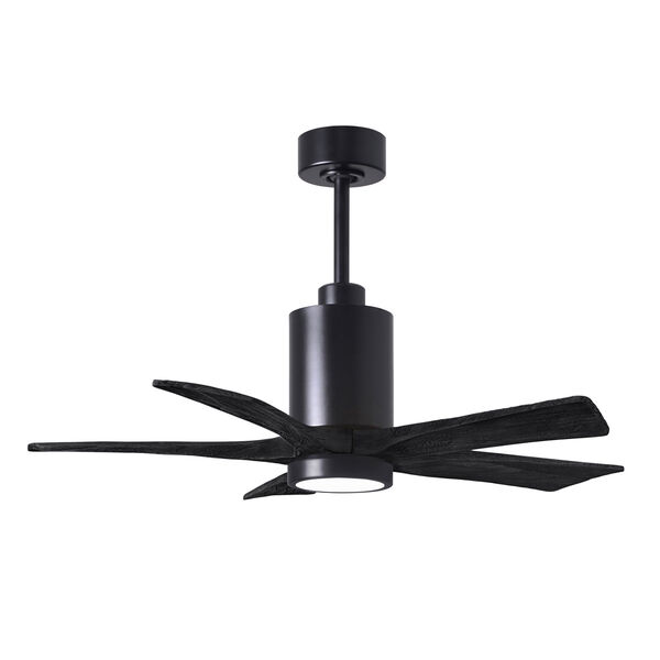 Patricia-5 Matte Black 42-Inch Ceiling Fan with LED Light Kit, image 4