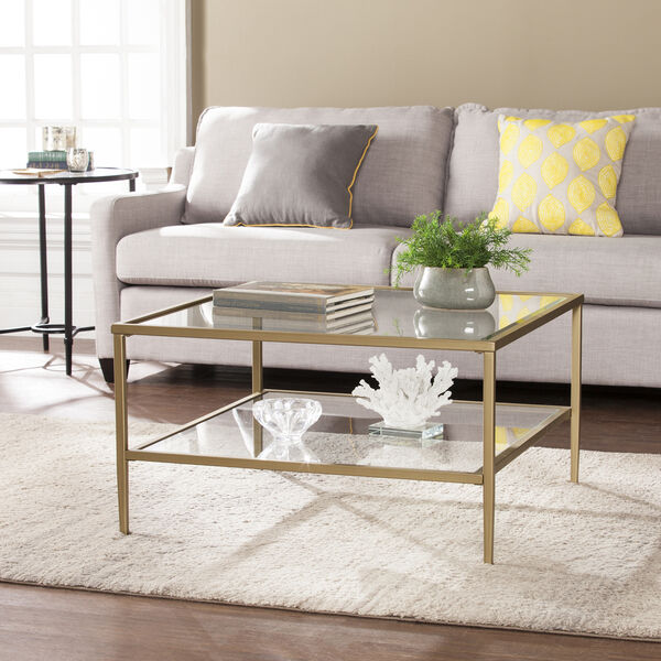 Keller Gold with Light Sheen Cocktail Table, image 1