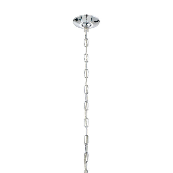 Candace Polished Chrome 25-Inch Five-Light Hand Cut Crystal Chandelier, image 4