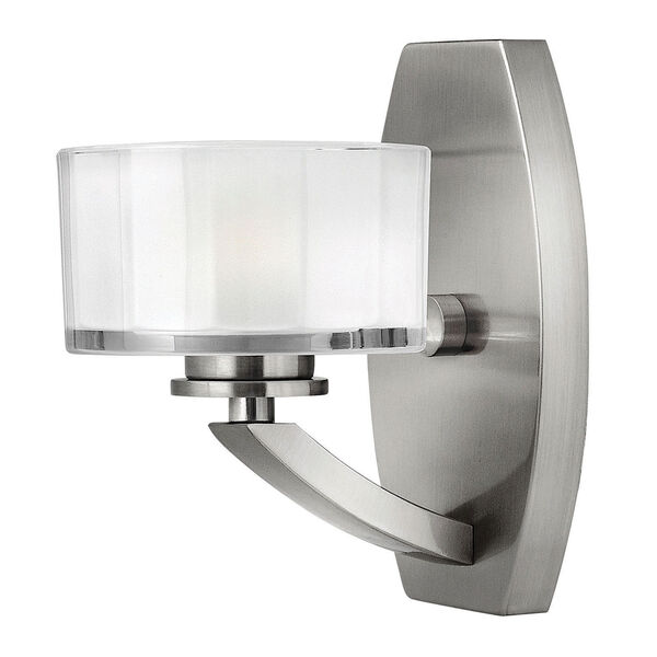Meridian Brushed Nickel One-Light LED Bath Sconce, image 1