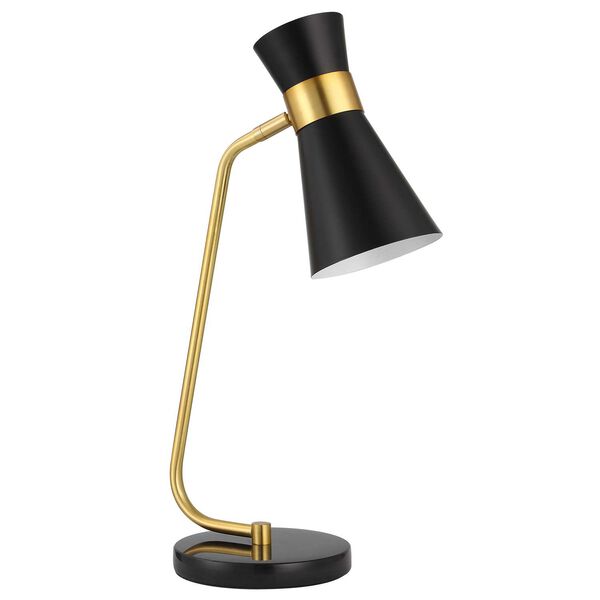 Uptown Black and Gold One-Light Desk Lamp, image 3