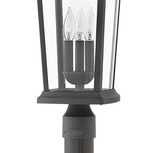 Bromley Museum Black 10-Inch Three-Light Outdoor Post Top and Pier Mount, image 2