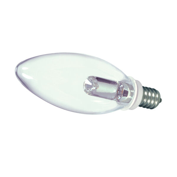 SATCO Clear LED BA9 1/2 1 Watt Candle LED Light Bulb with 2700K 25 Lumens 80 CRI and 360 Degrees Beam, image 2