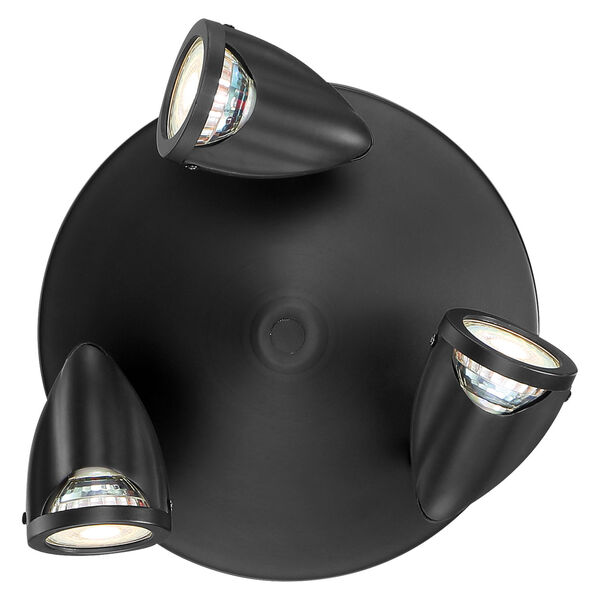 Cobra Black 10-Inch Three-Light Directional Spotlight, image 2
