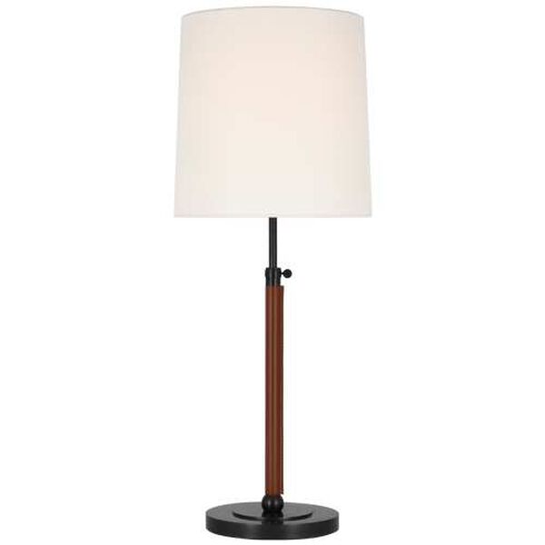 Bryant Bronze and Black One-Light Large Table Lamp with Linen Shade by Thomas O'Brien, image 1