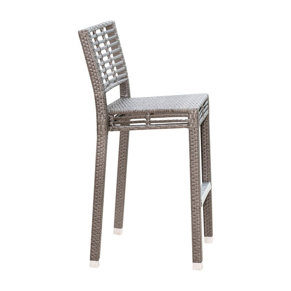 Intech Grey Stackable Outdoor Barstool, image 1