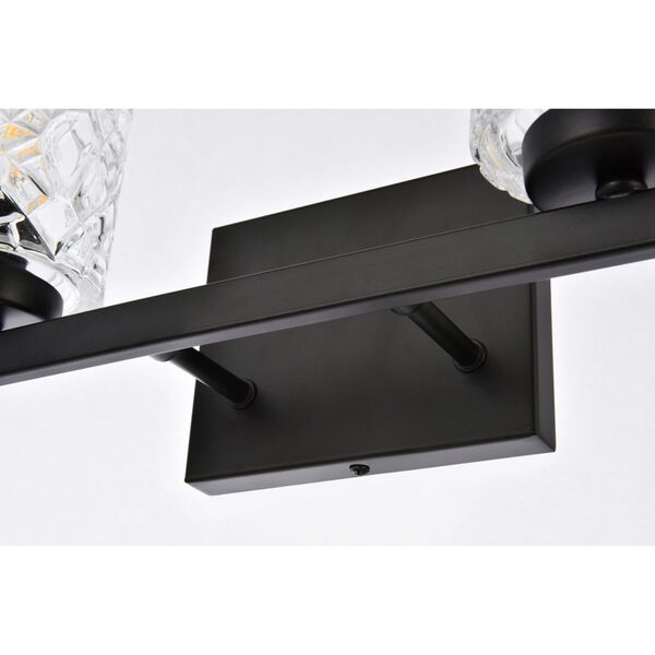 Cassie Black and Clear Shade Two-Light Bath Vanity, image 4