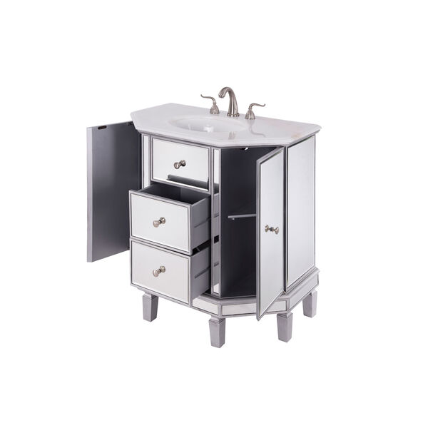 Nouveau Silver 35-Inch Vanity Sink Set, image 4