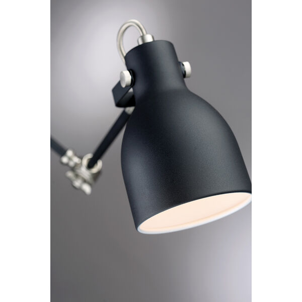 Kalle Black One-Light Desk Lamp with USB Port, image 2