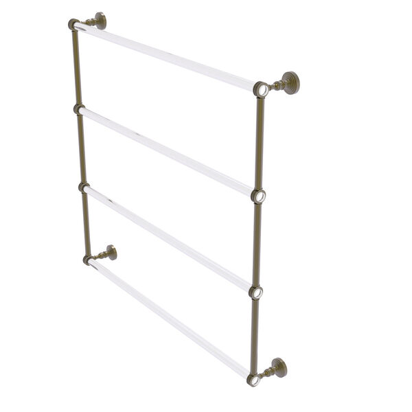 Pacific Grove Antique Brass 4 Tier 36-Inch Ladder Towel Bar with Dotted Accent, image 1