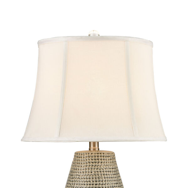Port Lewick Gray Silver Grey Galze Clear Crystal One-Light Table Lamp, image 3