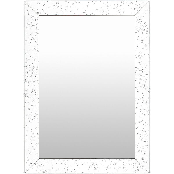 Crystalline White 16-Inch Wall Mirror, image 1