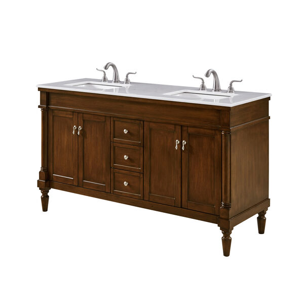 Lexington Walnut 60-Inch Vanity Sink Set, image 3