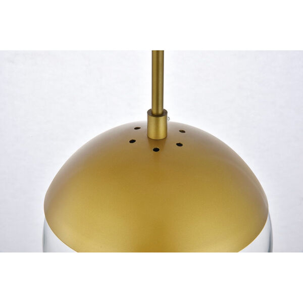 Eclipse Brass and Clear One-Light Plug-In Pendant, image 5