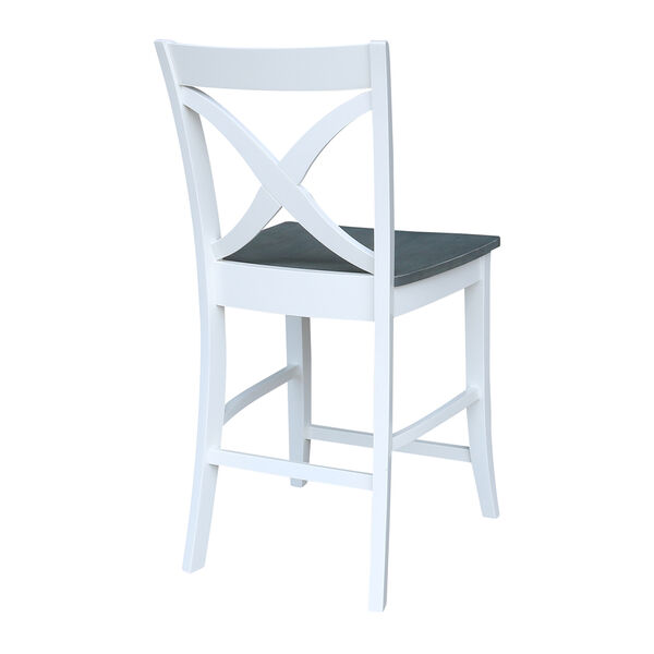 Vineyard White and Heather Gray Counter Height Stool, image 2