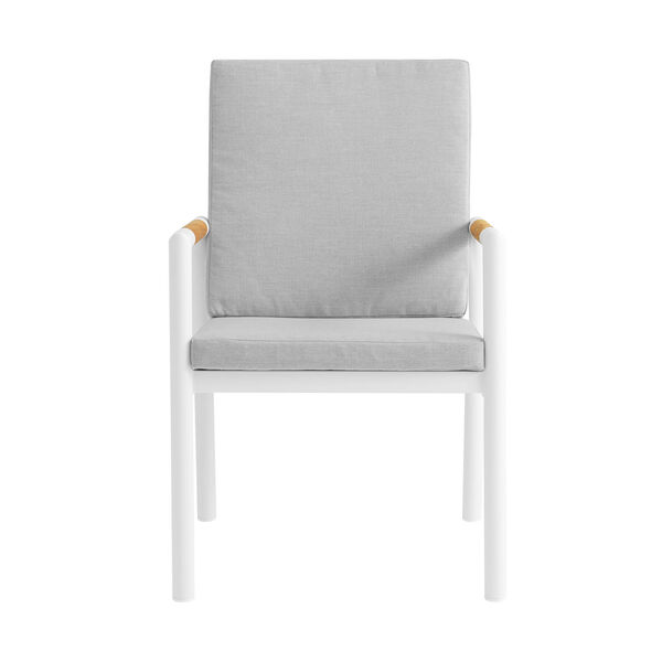 Crown White Outdoor Dining Chair, Set of Two, image 3