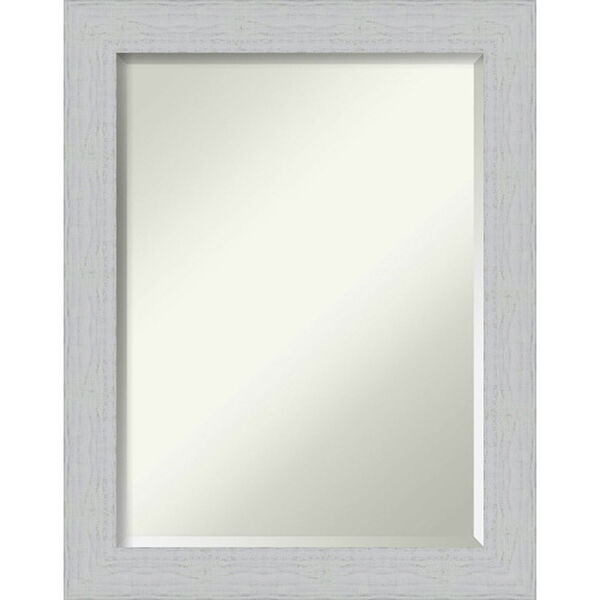Shiplap White 22-Inch Bathroom Wall Mirror, image 1