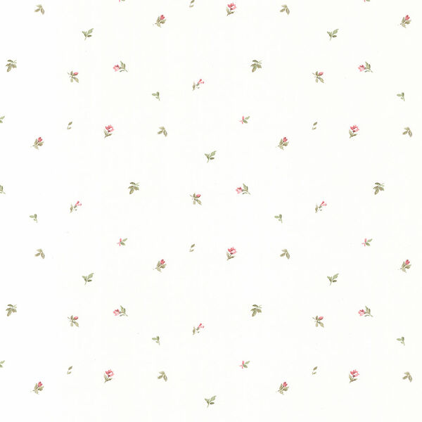 Camille Mini Pink and Green Wallpaper - SAMPLE SWATCH ONLY, image 1