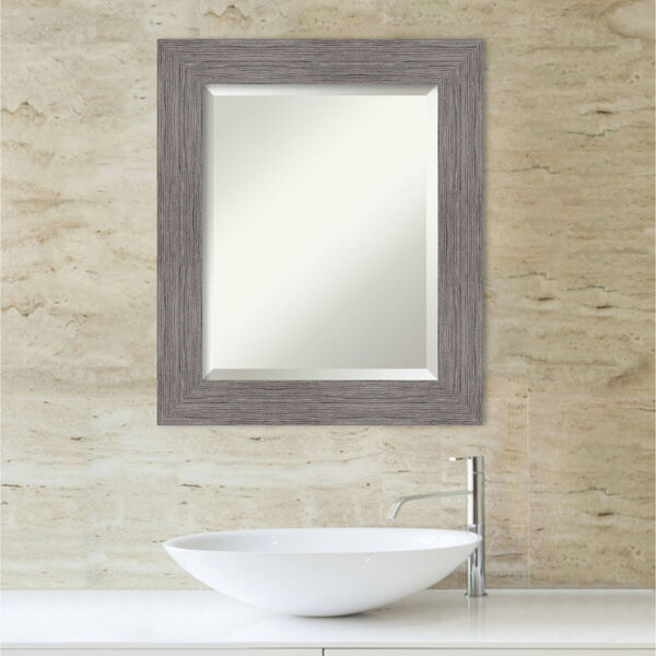 Pinstripe Gray 22W X 26H-Inch Bathroom Vanity Wall Mirror, image 5