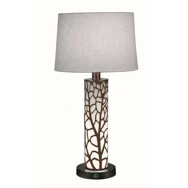 Oil Rubbed Bronze with Opal Acrylic One-Light Table Lamp, image 1
