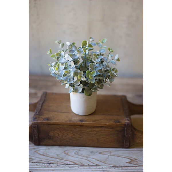 Artificial Boxwood With White Cement Pot, image 1