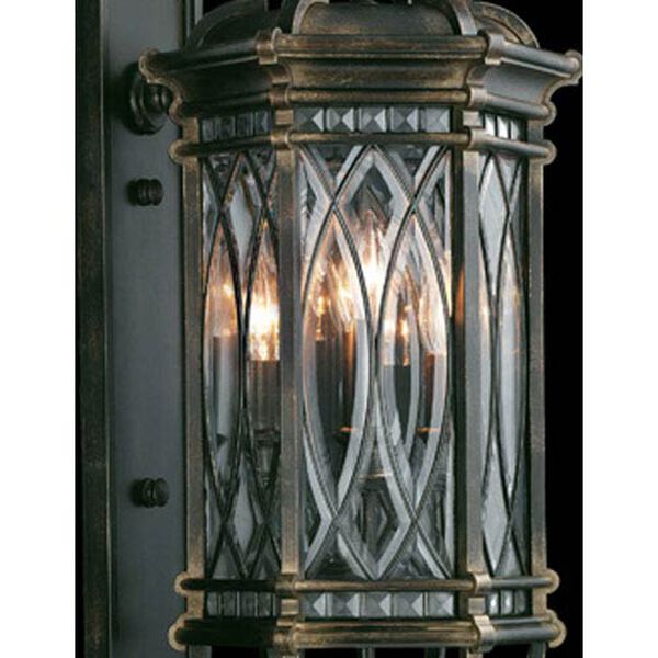 Warwickshire Four-Light Outdoor Wall Mount in Wrought Iron Patina Finish, image 2