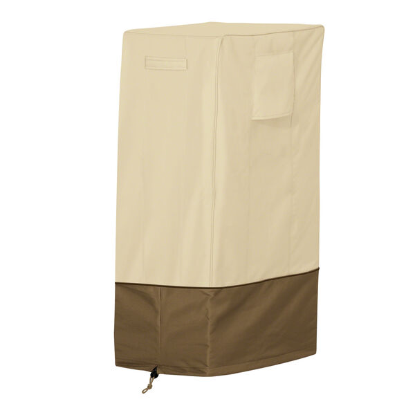 Ash Beige and Brown Square Smoker Grill Cover, image 1