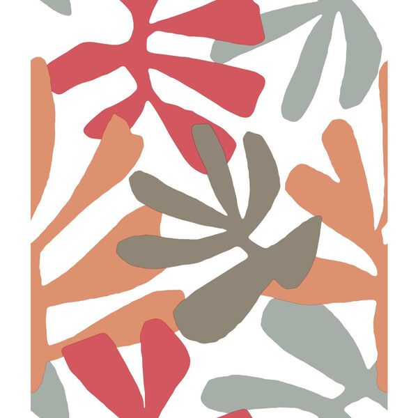 Risky Business III Coral Beige Kinetic Tropical Peel and Stick Wallpaper, image 2