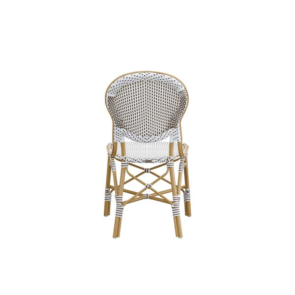 Alu Affaire Isabell White, Cappuccino and Almond Outdoor Dining Chair, image 4