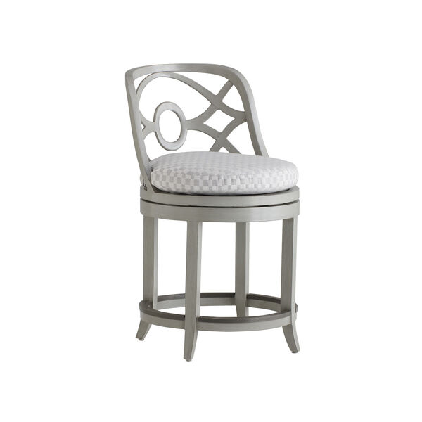 Silver Sands Soft Gray Swivel Counter Stool, image 1
