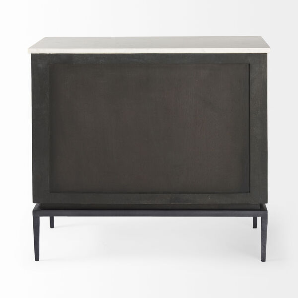 Divina Dark Brown and White Accent Cabinet, image 4