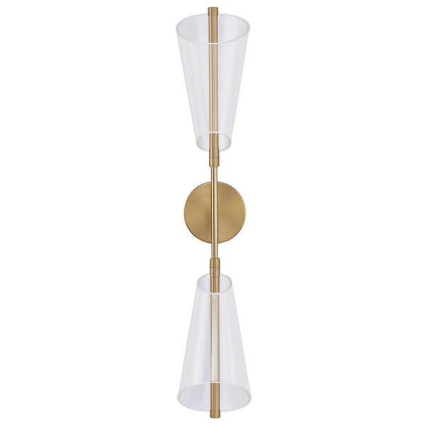Mulberry Brushed Gold Two-Light LED Wall Sconce, image 1
