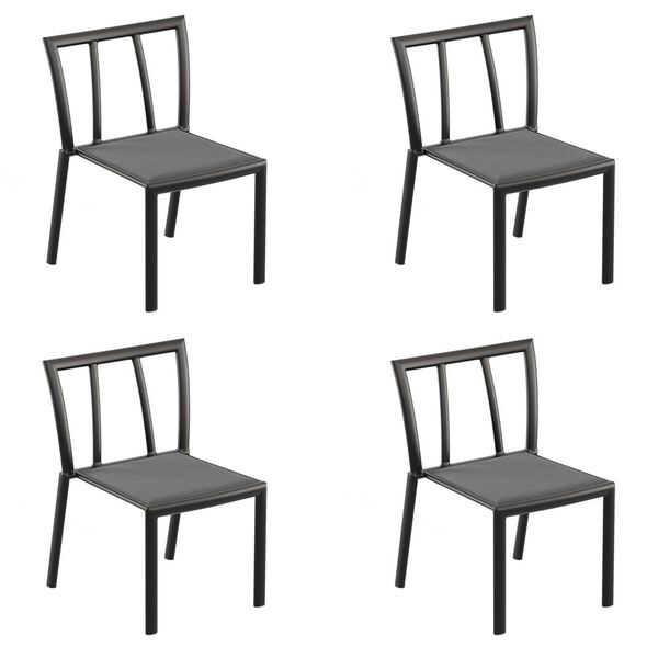 Markoe Black Side Chair , Set of Four, image 1