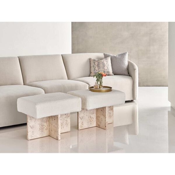 Tranquility Riviera White and Brown Bunching Bench, image 2
