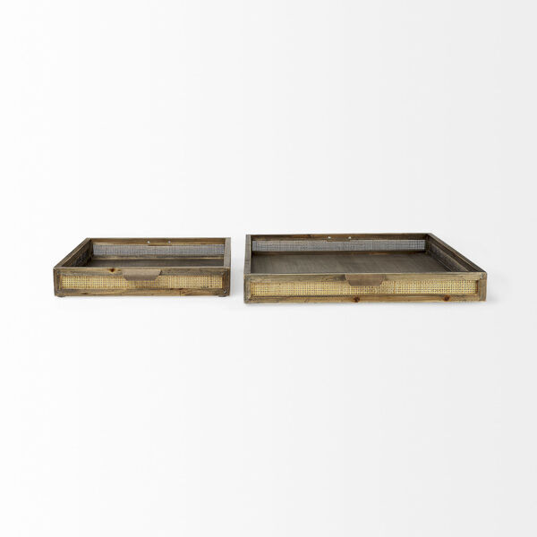 Sonny Brown Square Tray, Set of 2, image 3