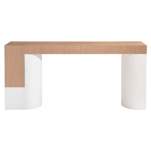 Modulum White and Natural Console Table, image 1