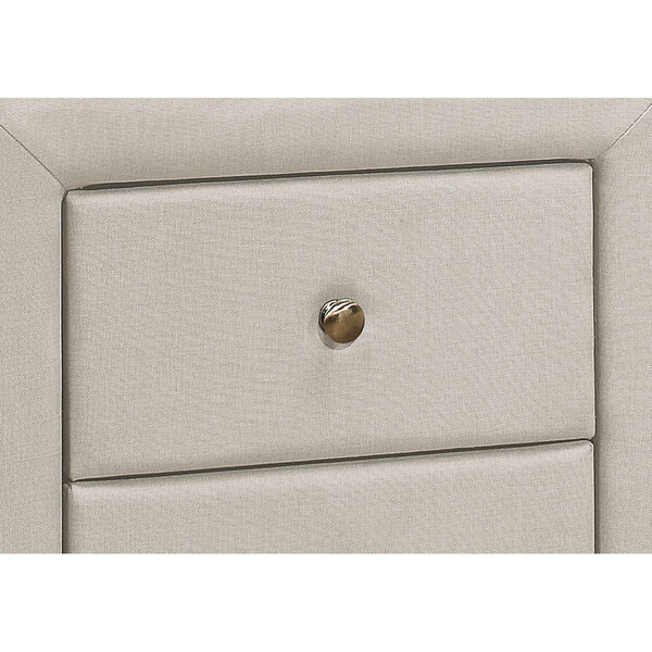 Beige Two Drawer Night Stand, image 3
