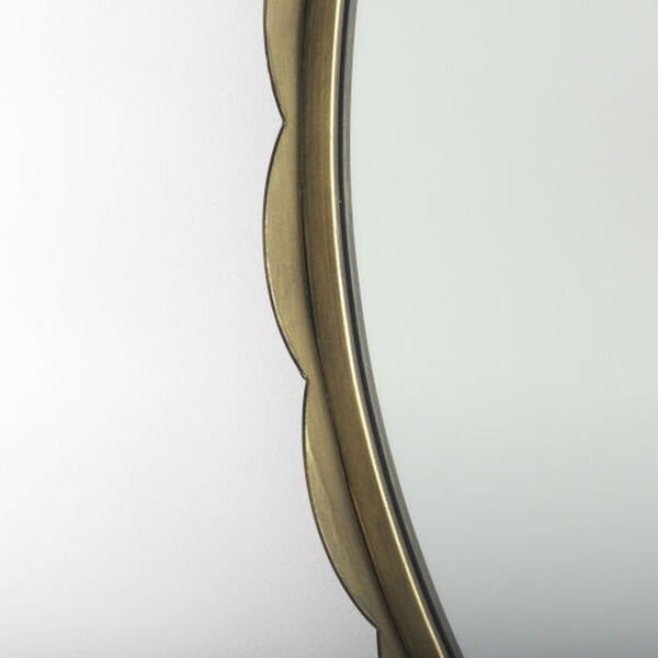 Adelaide Gold 30-Inch x 30-Inch Scallop Edge Round Mirror, image 5