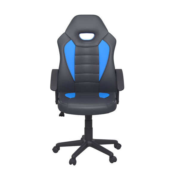 Hendricks Blue Gaming Office Chair with Vegan Leather, image 1
