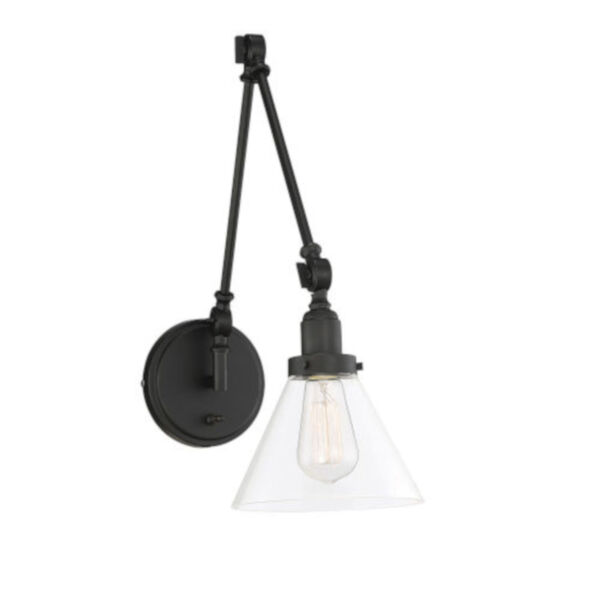 Knox Matte Black 7-Inch One-Light Wall Sconce, image 1