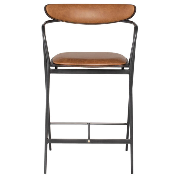 Gianni Brown and Black Counter Stool, image 2