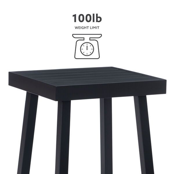 Monica Black Outdoor Side Table, image 6